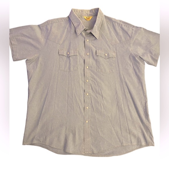 3x Mens Work N Sport Shirt Short Sleeve Snaps - Picture 1 of 4